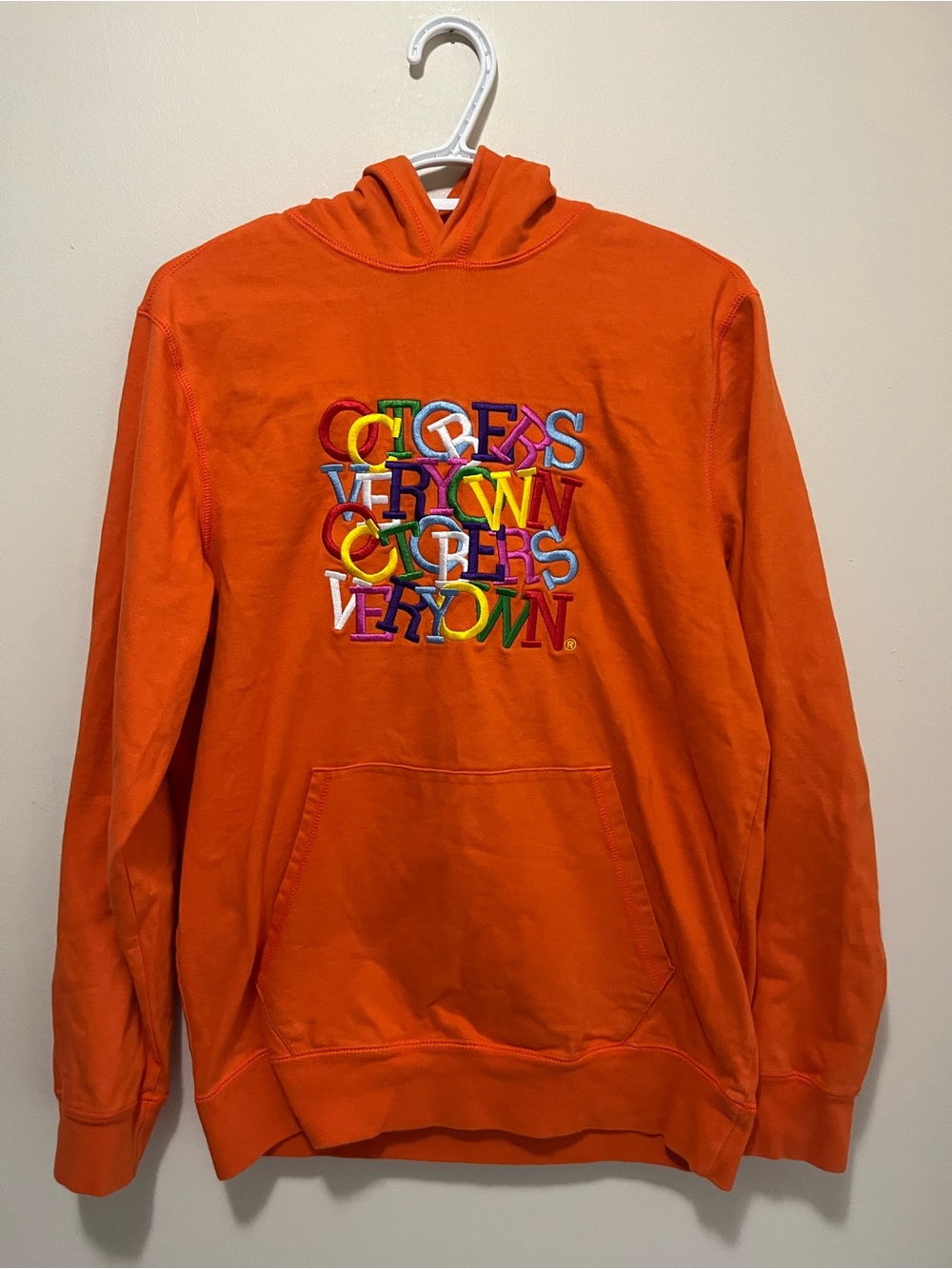 OVO October's Very Own Jigsaw Embroidered Hoodie Orange